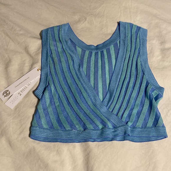 House Of Harlow 1960 NWT blue aqua two piece set - Picture 2 of 9